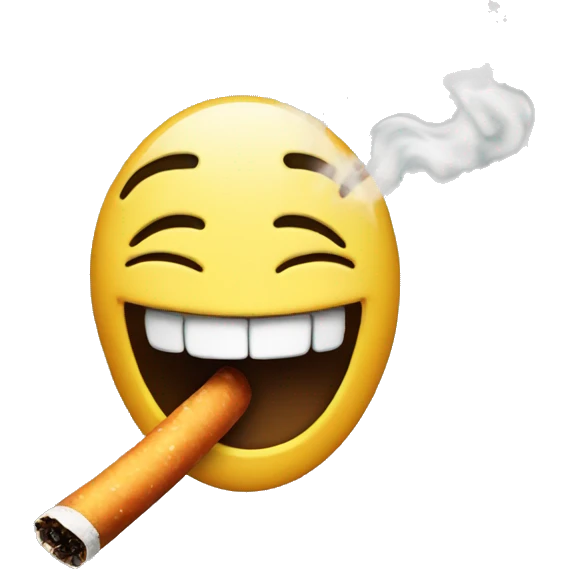smoking laughing face emoji