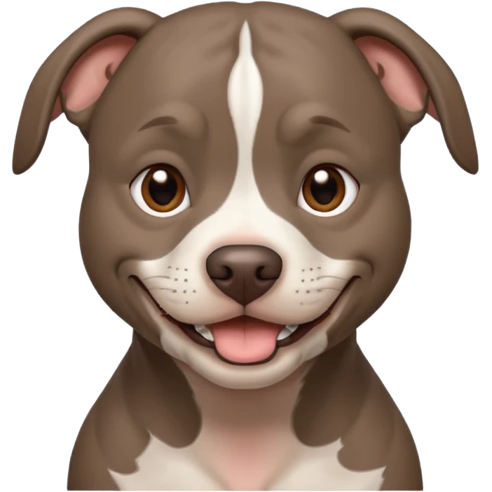 Completely Grey pitbull with one Long and Full darkBrown haired pretty Girl  emoji