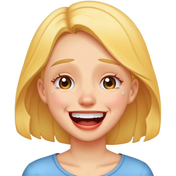girl laughing so hard she’s crying  emoji