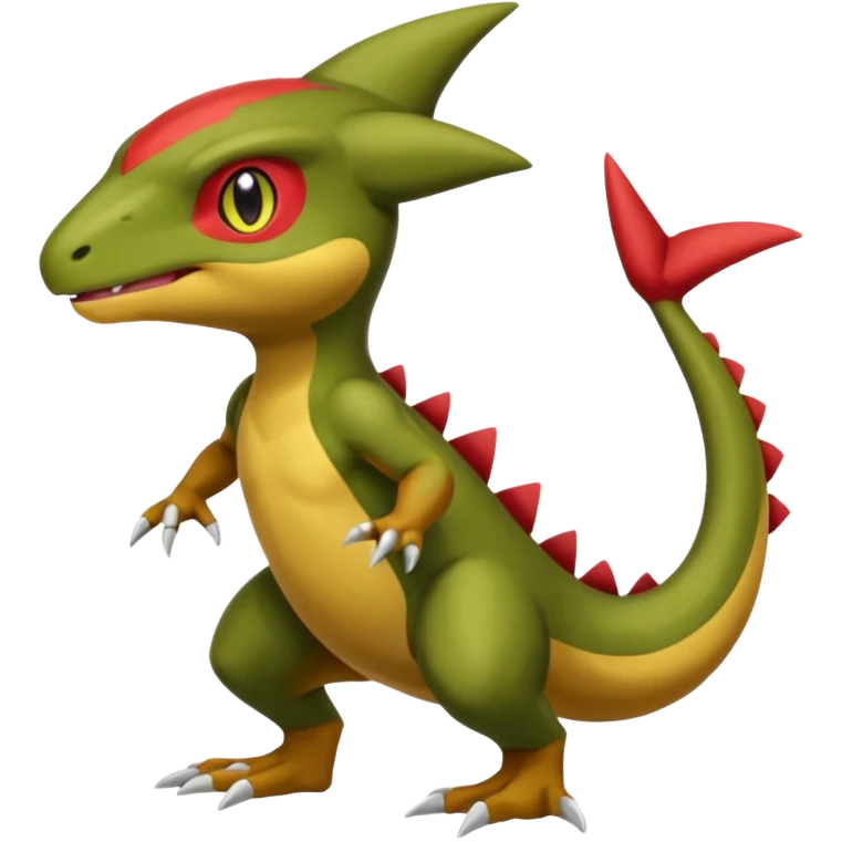 Haxorus-Axew-Fraxure-hybrid (full body) emoji