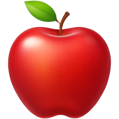 Generate a happy apple emoji