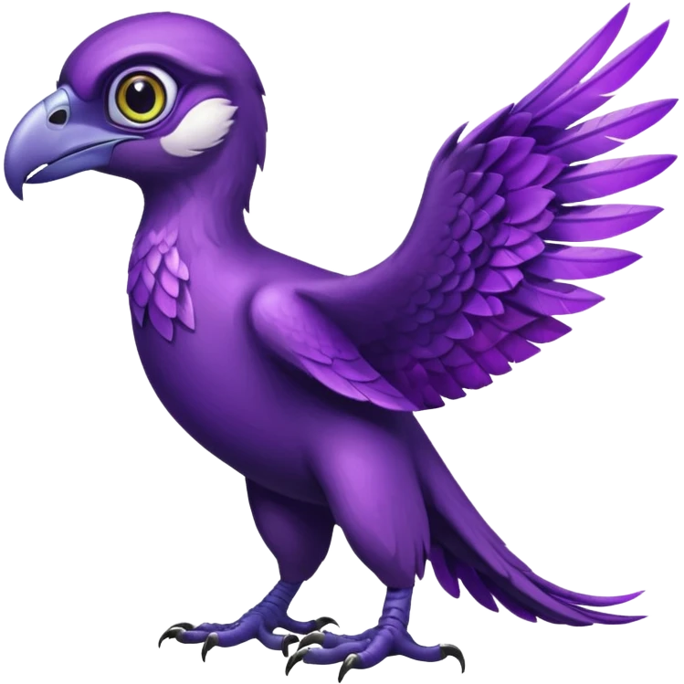 Purple raptor emoji