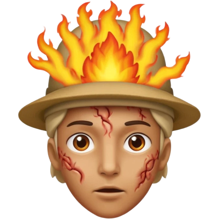 Brain with fire describe passion explorer person emoji