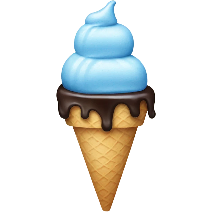 Blue ice cream sundae emoji