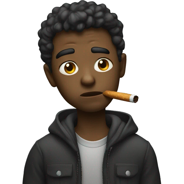Sad Boy smoking emoji