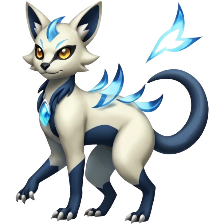 Genet-Absol-Zeraora-Primagen-fusion-creature  emoji