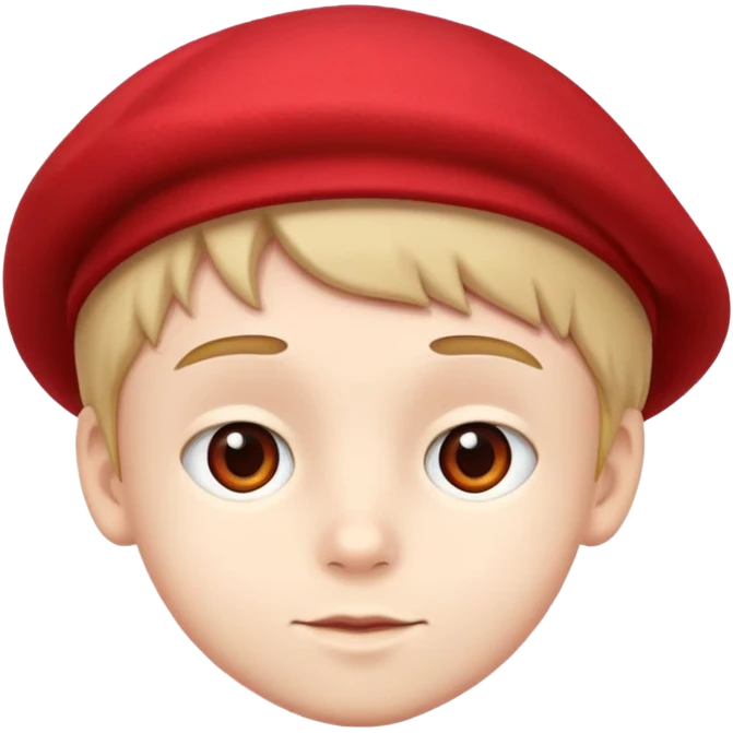 a Boy with a  red hat emoji