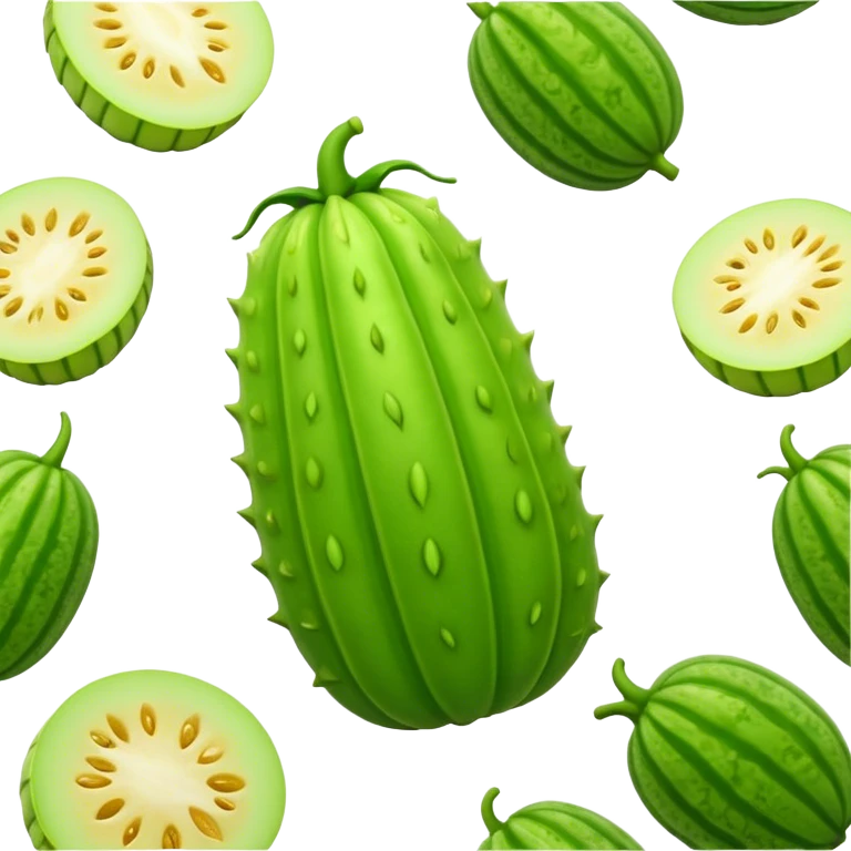A long bitter melon emoji