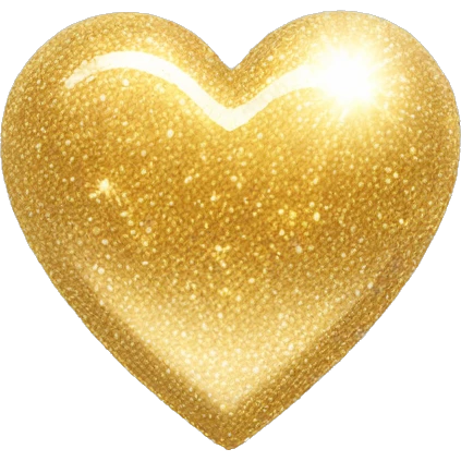 Gold heart sparkling  emoji