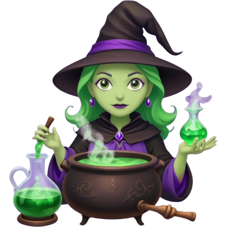 green witch cooking potion emoji