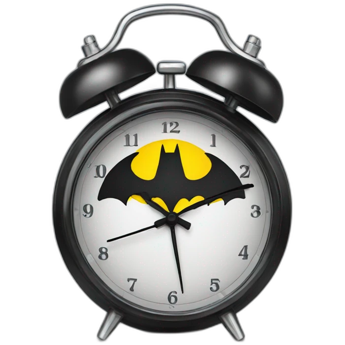 Batman alarm clock emoji