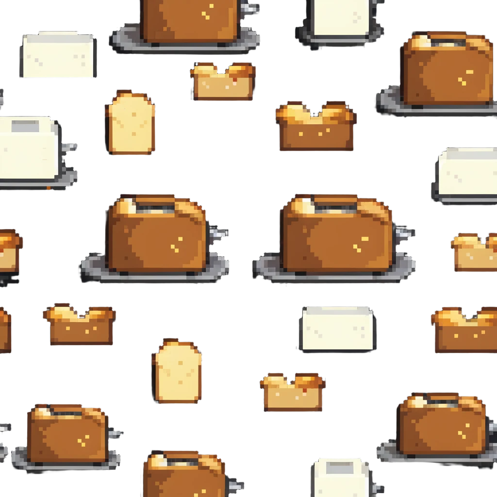 Toaster with bread emoji