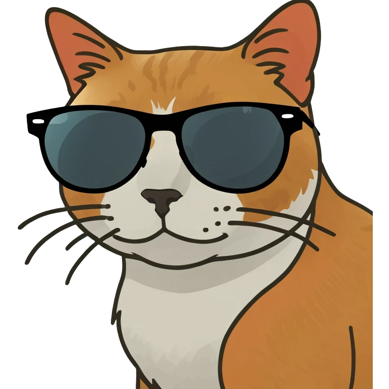 Cat with sunglasses emoji