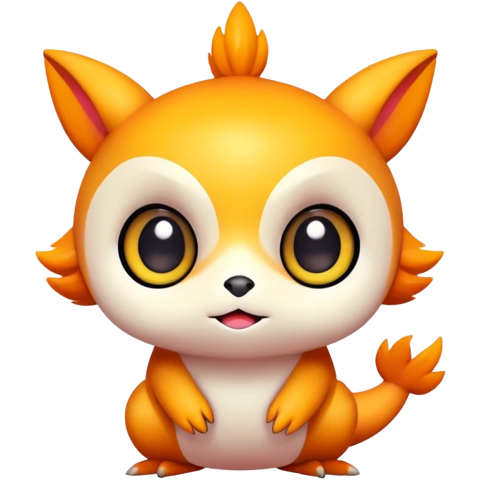 Cute kawaii chibi Fakémon-creature emoji