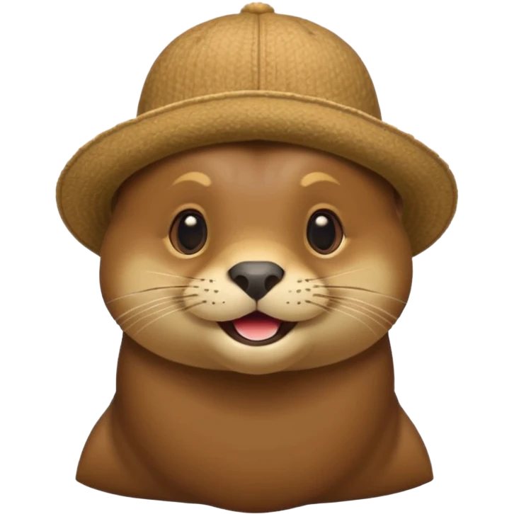 sea ​​lion wearing a hat emoji