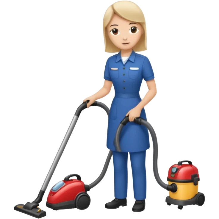 housekeeper vacuum the floor emoji