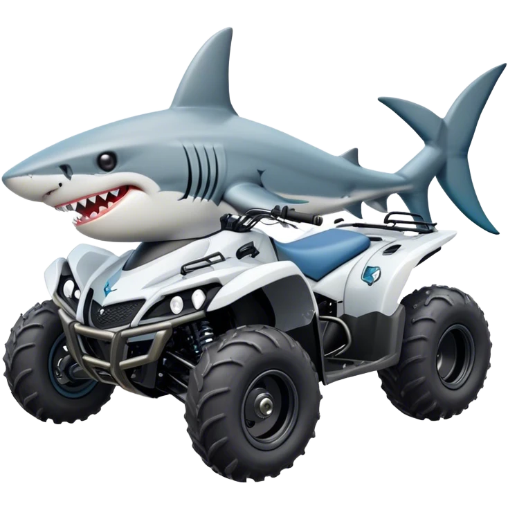 atv quad banshee front with a smile shark emoji