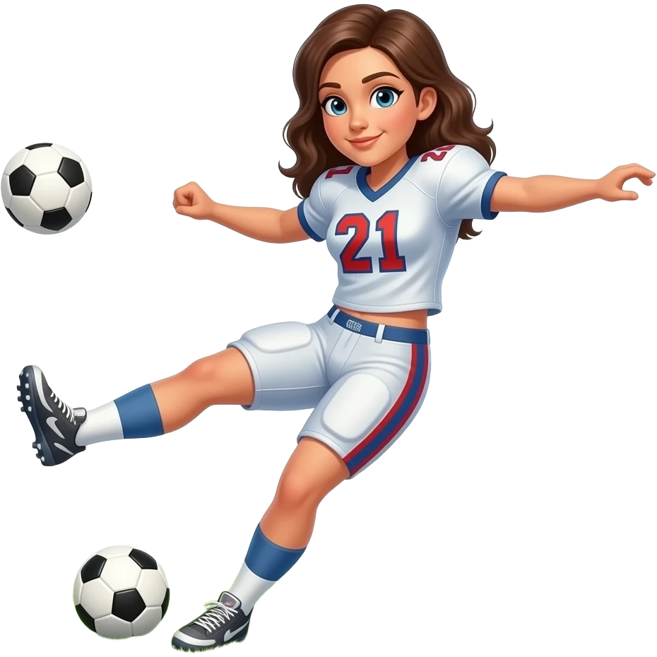 Naked girl football player emoji