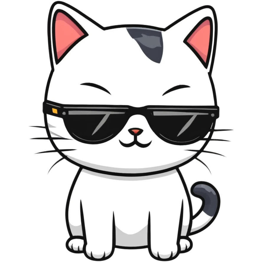 Cat with sunglasses emoji
