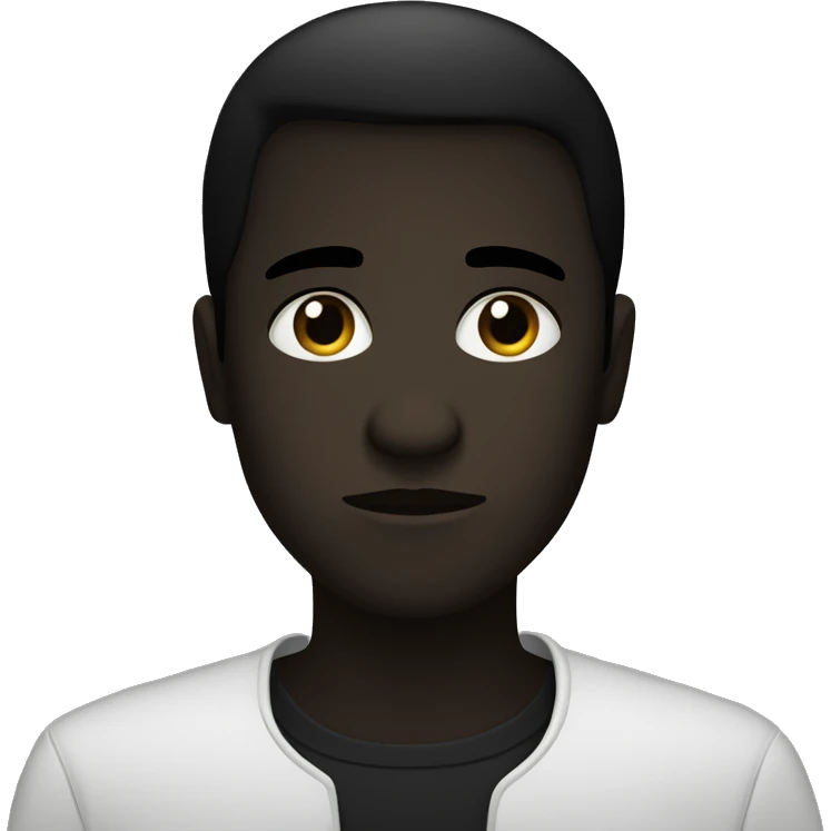 black silhouette of untrustworthy person. emoji