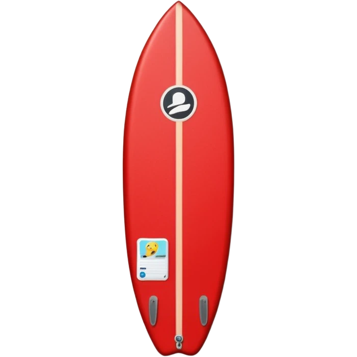 1 Red Surfboard with Sticker emoji