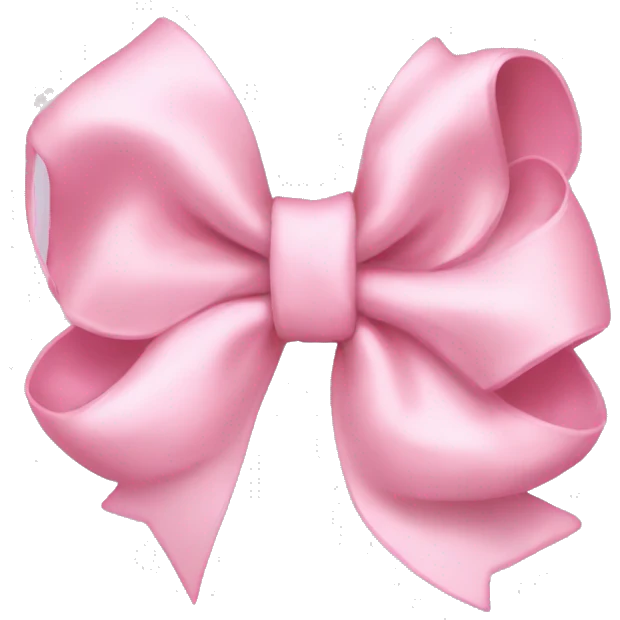 Baby pink bow emoji