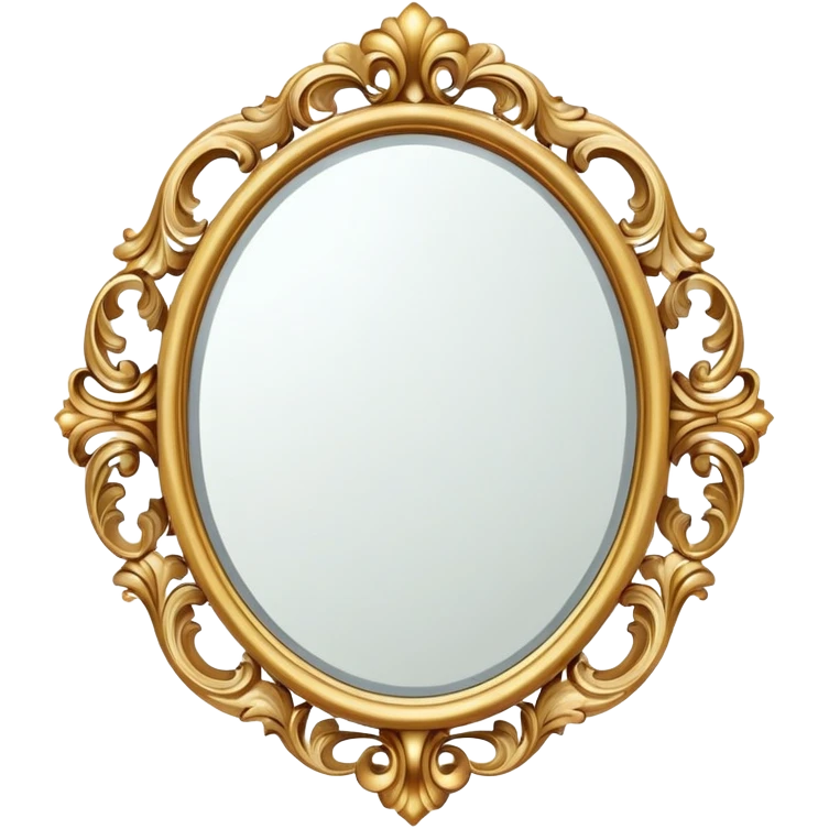 Vintage white mirror emoji