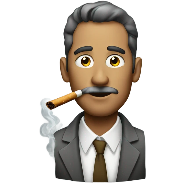 man smoking siggaret emoji