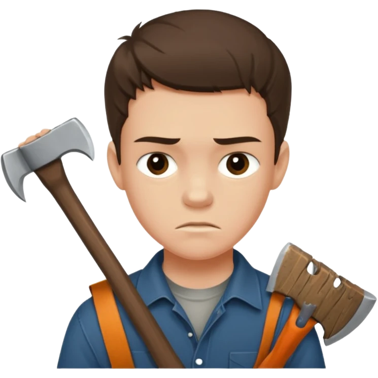 13 y/o Brian robeson at the beginning of Hatchet
struggling with his parents' recent divorce and harboring . He is angry, self-pitying
He is carrying a hatchet
He is in a single-engine plane with a pilot who soon suffers a heart attack, leaving Brian to navigate the crash and his new, harsh reality. emoji