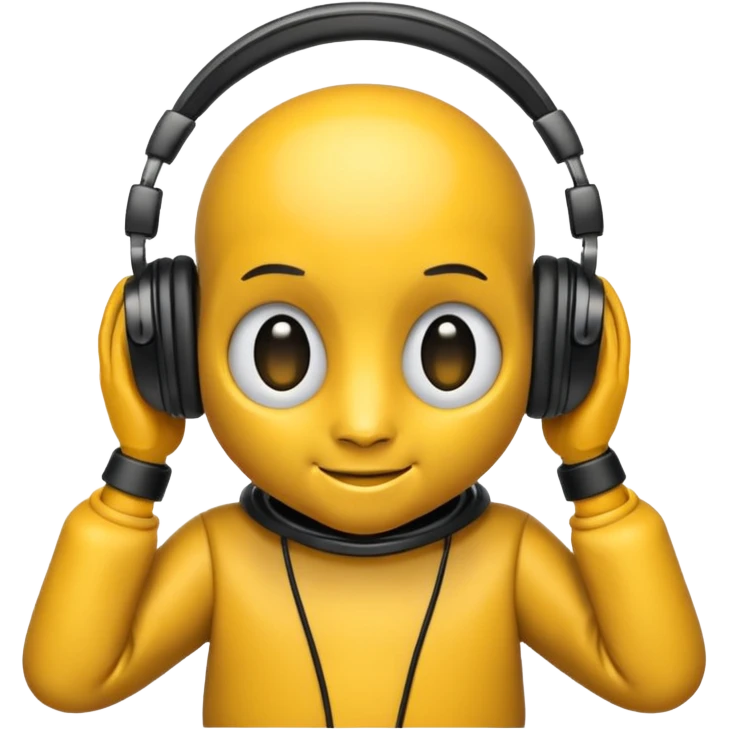 DJ bee with headphones emoji