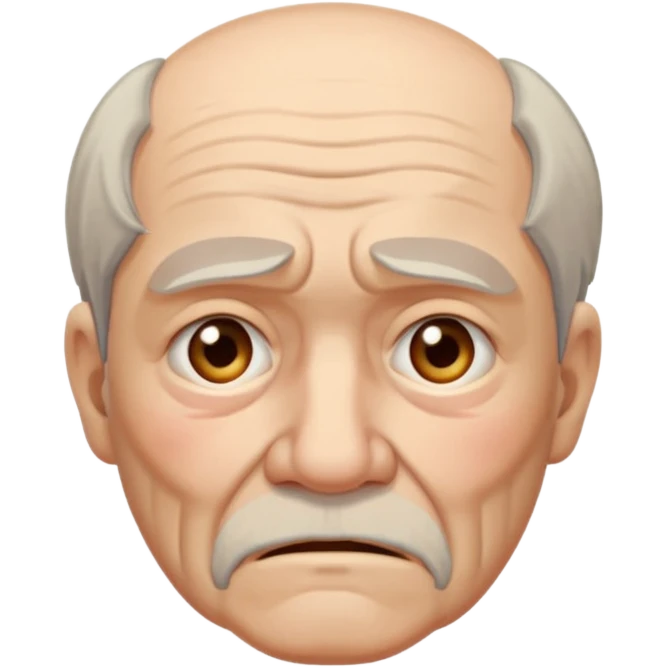 old man showing Sadness - feeling of sorrow or unhappiness emoji