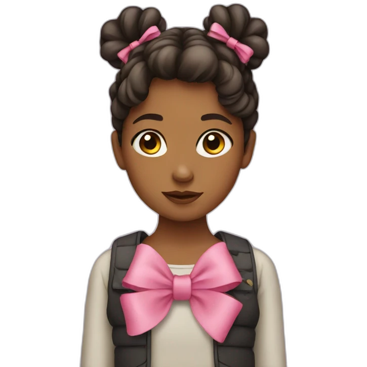 girl with bow emoji