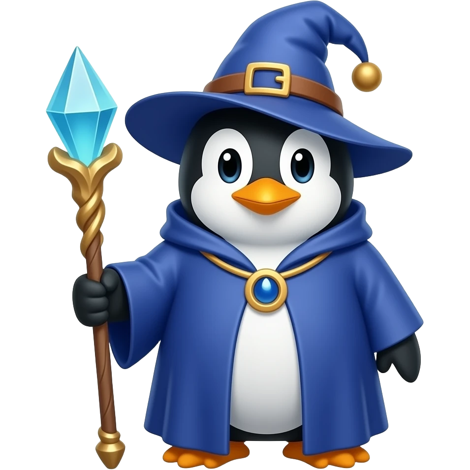 Penguin Wizard emoji