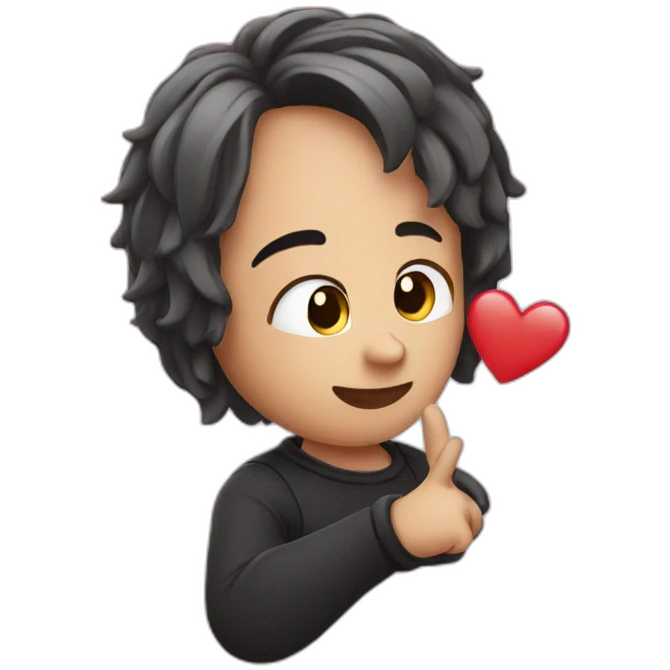 Love with finger emoji