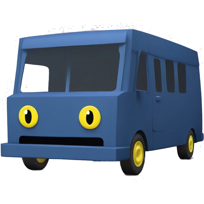 Spongebob wide-fender dark blue Papercraft long step-van  emoji