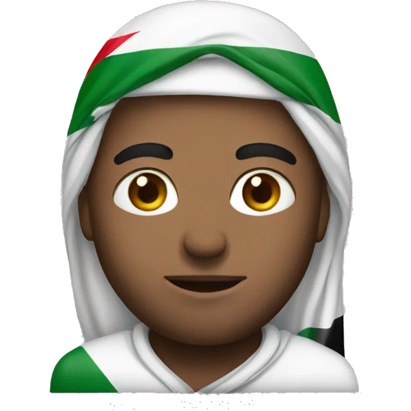 man in palestine flag  emoji
