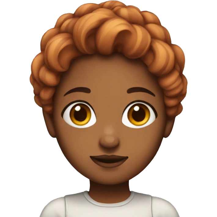 Girl with calico hair emoji