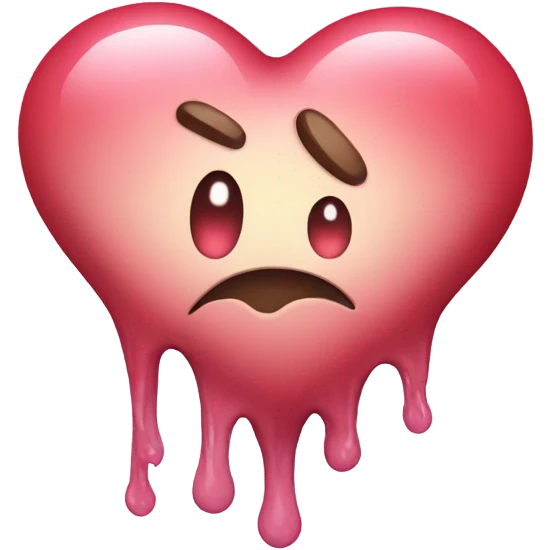 A melting heart emoji