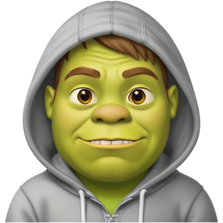 Shreke waring a hodie emoji