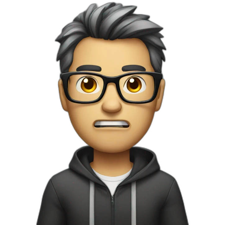 HongKong guy glasses angry emoji