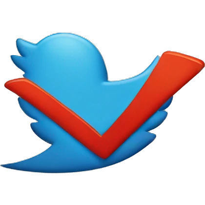 blue twitter check mark emoji