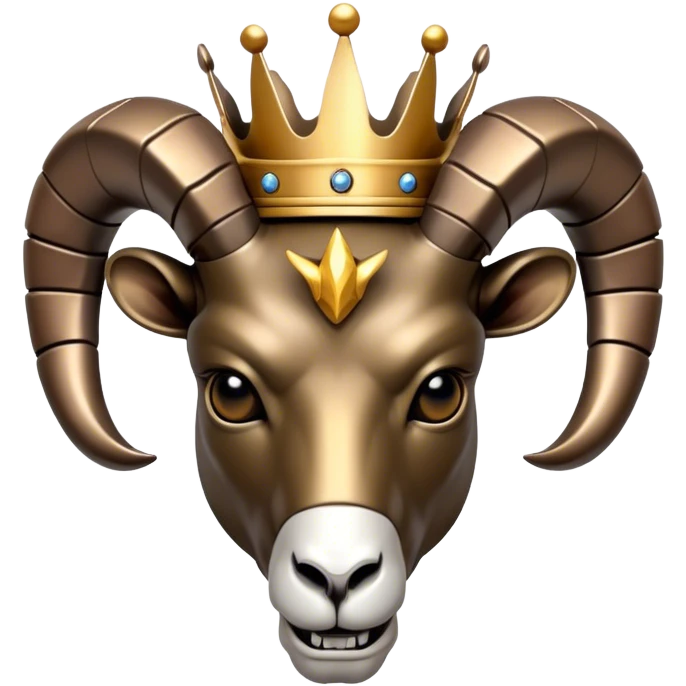 A terminator style Ram head in the  w/ a crown emoji