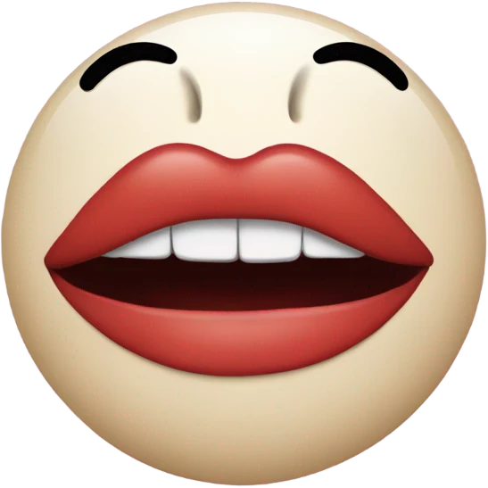 Emoji with big lips emoji