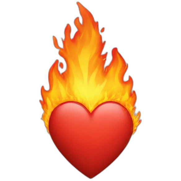 Heart in fire emoji