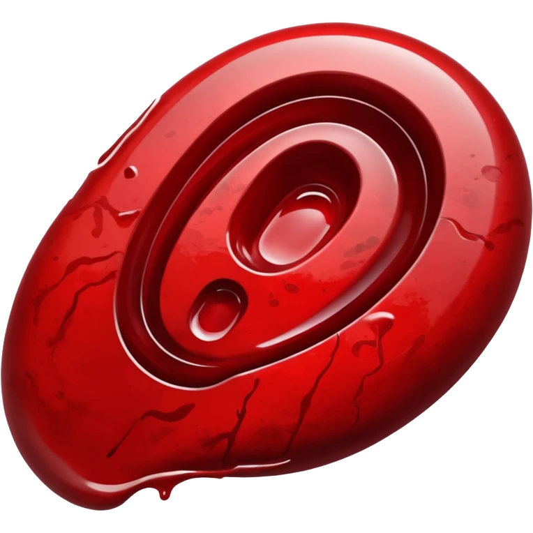 A fingerprint in a pool of blood emoji
