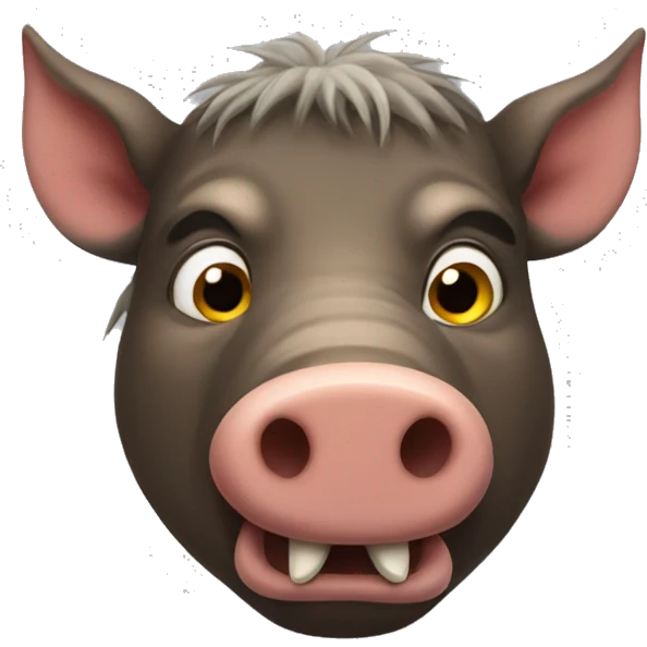 boar that is bitting its lips emoji
