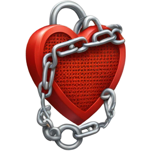 Corazón encadenado emoji