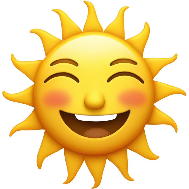 smiling sun with love in eyes  emoji