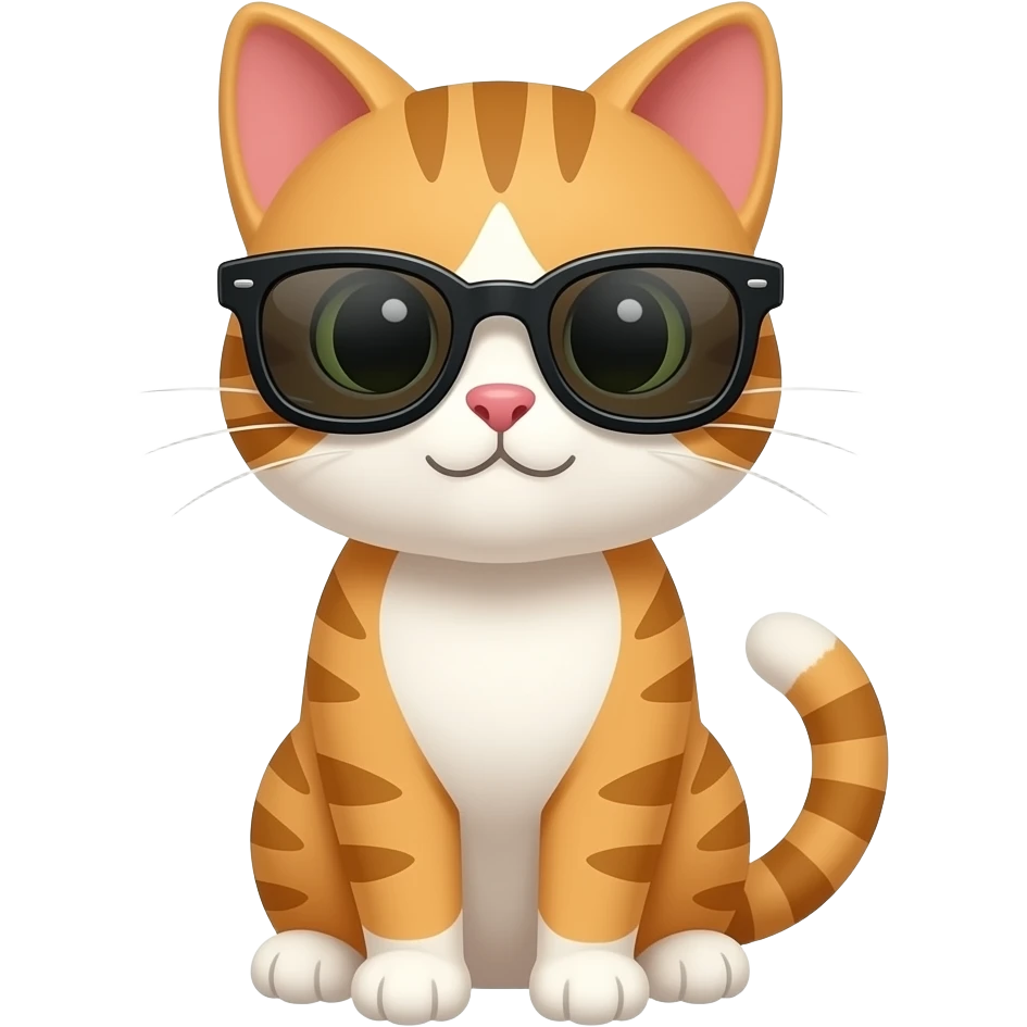 Cat wearing sunglasses emoji