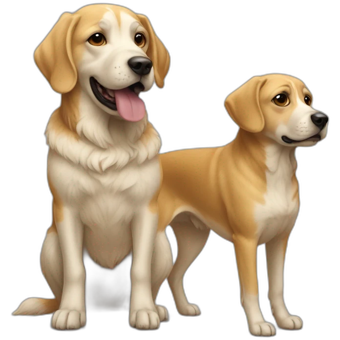 canarde et un chien emoji